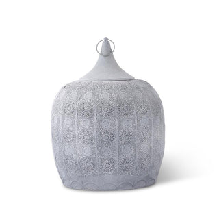 Metal Moroccan Lantern, Grey