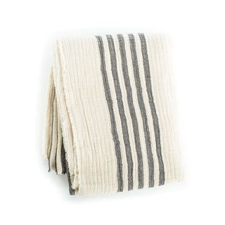 cotton throw blanket white black striped best online decor shop