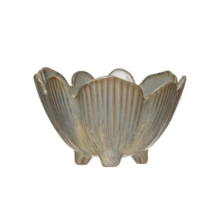 Glazed Porcelain Flower Bowl