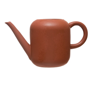 Stoneware Watering Can with Sienna Glaze