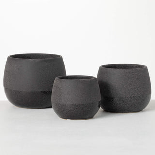 Matte Black Ceramic Container