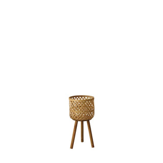 Woven Baskets with Wood Legs