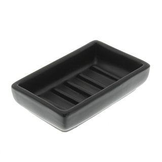 Black Ceramic Soap Dish