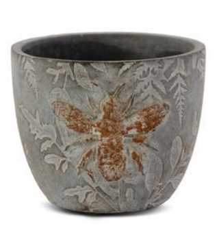 Honey Bee Weathered Cement Pot - 3 Sizes