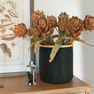 fall floral faux rust artichokes spray slope house mercantile