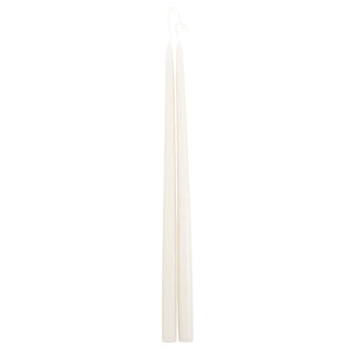18" taper white ivory parchment fancy candles slope house mercantile home decor store