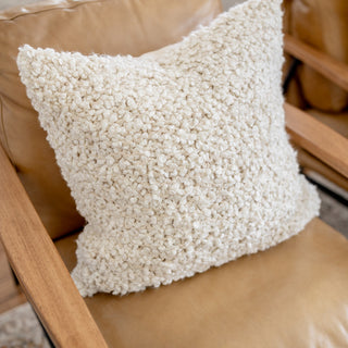 cream boucle pillow down filled slope house mercantile