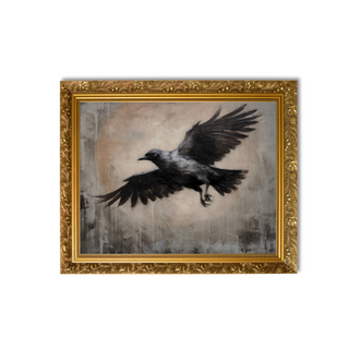flying crow halloween print slope house mercantile home decor store print to fit custom size