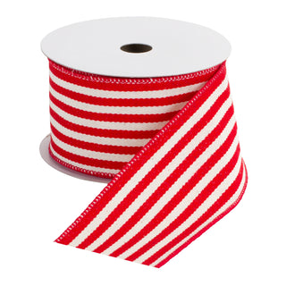 red white striped wired ribbon holiday valentines patriotic 4th of july slope house mercantile
