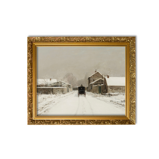 winter travel landscape vintage reproduction art prints made to order slope house mercantile