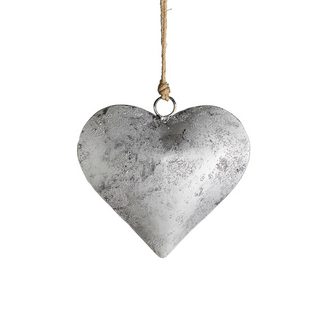 antique silver heart ornament valentines slope house mercantile