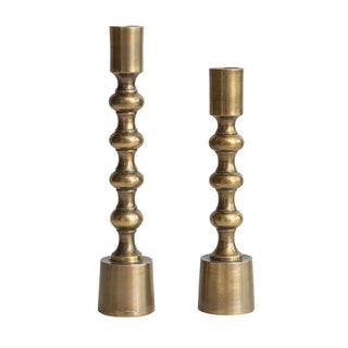 Antique Gold Finish Taper Holders