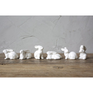 Ceramic Bunnies, Set of 6