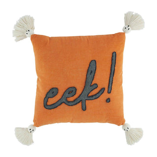 eek pillow orange velvet ghost tassels halloween cushion slope house mercantile