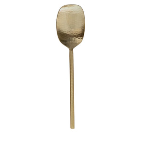 Hammered Brass Serving Spoon