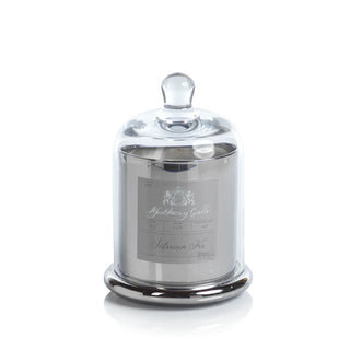 Siberian Fir Candle with Cloche, Silver