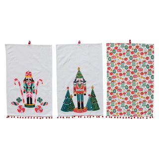 Nutcracker Holiday Tea Towels, 3 Styles