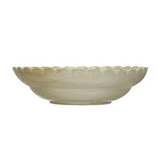 Scalloped Stoneware Bowl