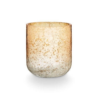 Winter White Crackle Glass Candle
