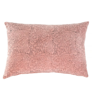 Printed Velvet Rose Pillow