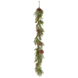 Mixed Pine Garland with Pinecones
