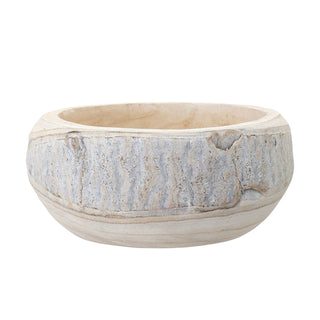Hand-Carved Paulownia Wood Bowl