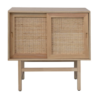 Wood and Rattan Cabinet