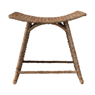 Hand-Woven Rattan Double Weave Stool