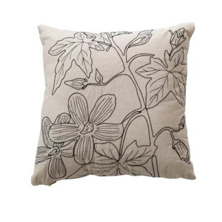 Botanical Embroidery Pillow