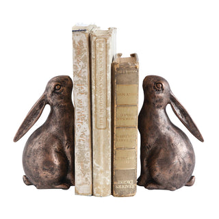 Bronzed Bunny Bookends