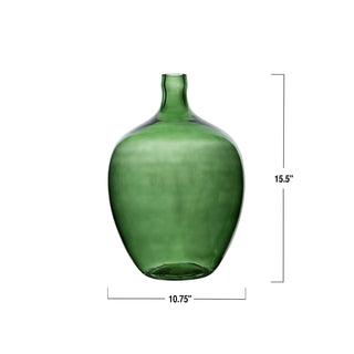 Vintage Reproduction Green Glass Bottle