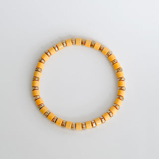 Enamel & Gold Bracelets - Orange