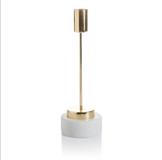 Brass & Marble Candle Taper Holder