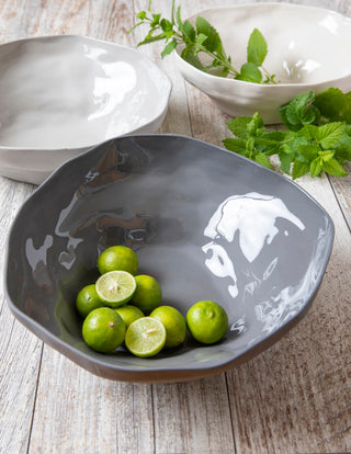 Organic Edge Handmade Bowl, Pearl