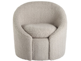 Miranda Bouclé Swivel Chair - Grey