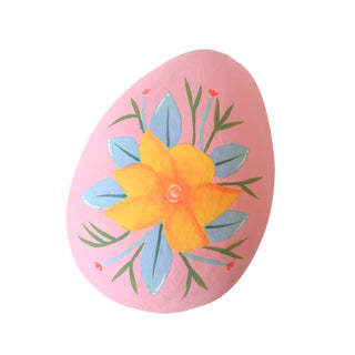 Floral Papermache Egg