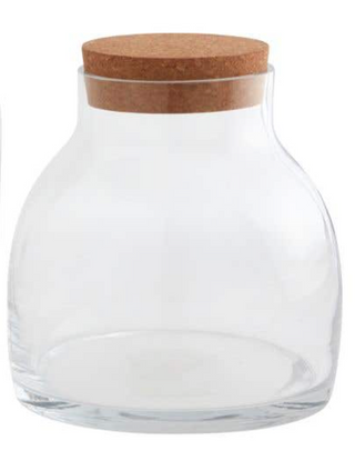 Rounded Glass Jar with Cork Lid
