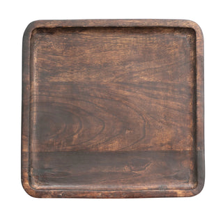 Darkened Mango Wood Plate