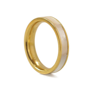 18K Gold Plated Shell Band Ring |316L Stainless Steel