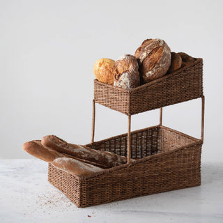 Hand-Woven Wicker French Bakery Basket