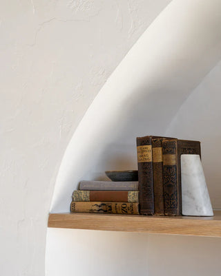 White Marble Bookends