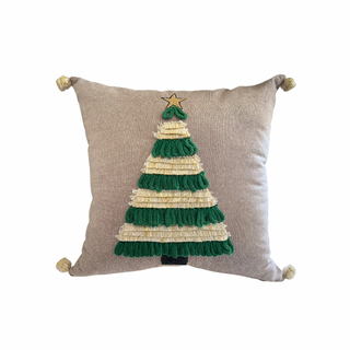 Loopy Christmas Tree Pillow