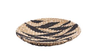 Black & Natural Shallow Wall Basket
