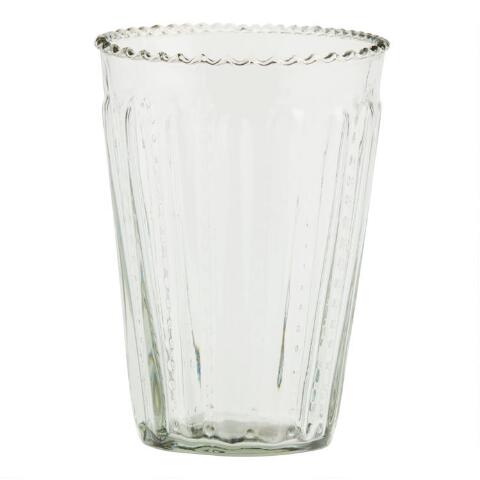 Ruffle Glass Tumbler, Set of 4